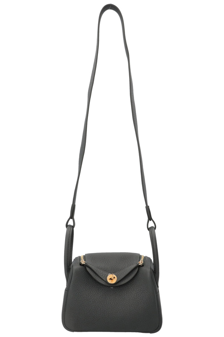 HERMÈS Mini Lindy Clemence Vert Mangrove