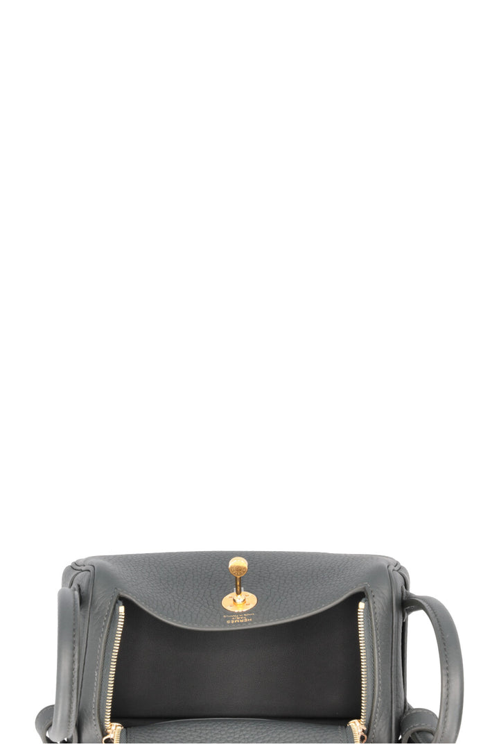 HERMÈS Mini Lindy Clemence Vert Mangrove
