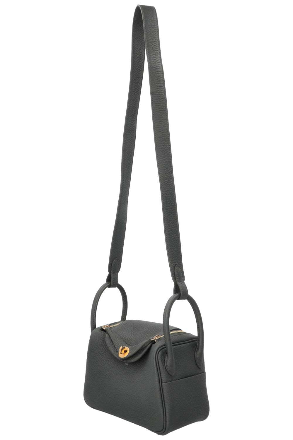 HERMÈS Mini Lindy Clemence Vert Mangrove