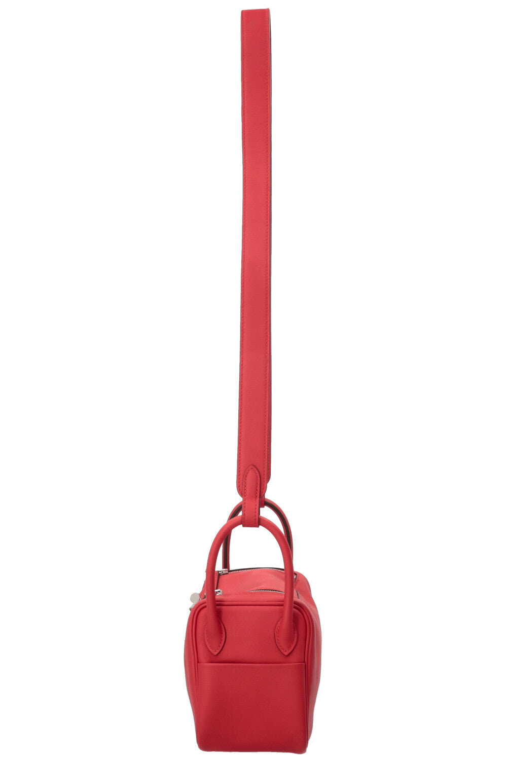 HERMÈS Mini Lindy Swift Leather Rouge Coeur