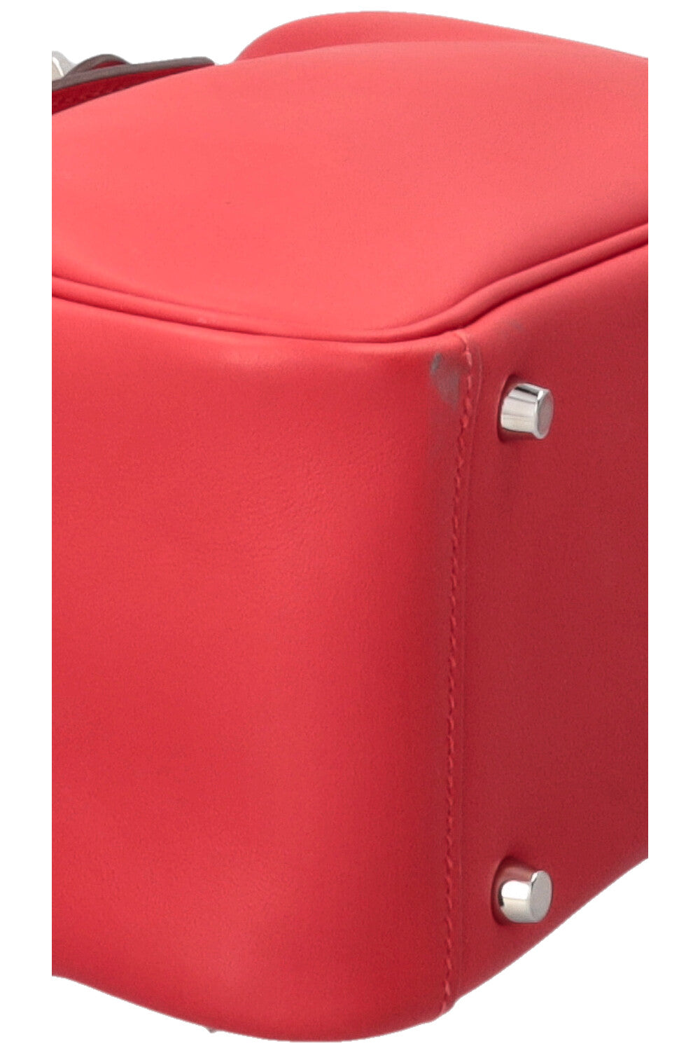 HERMÈS Mini Lindy Swift Leather Rouge Coeur