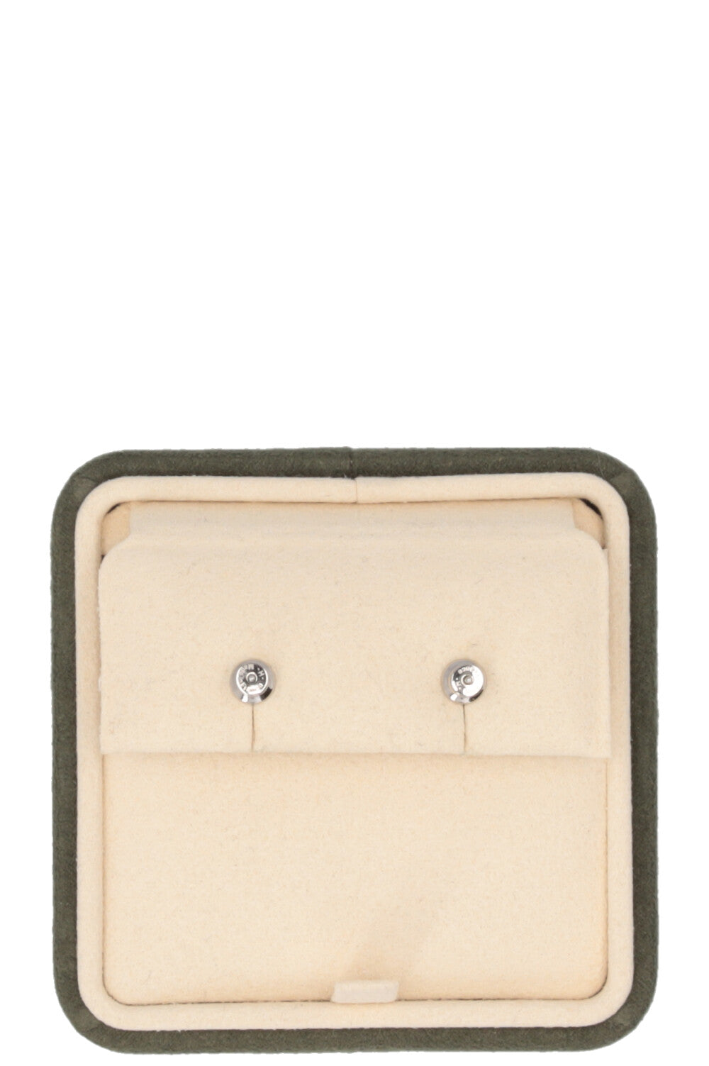 HERMÈS Mini Pop H Earrings Palladium Orange
