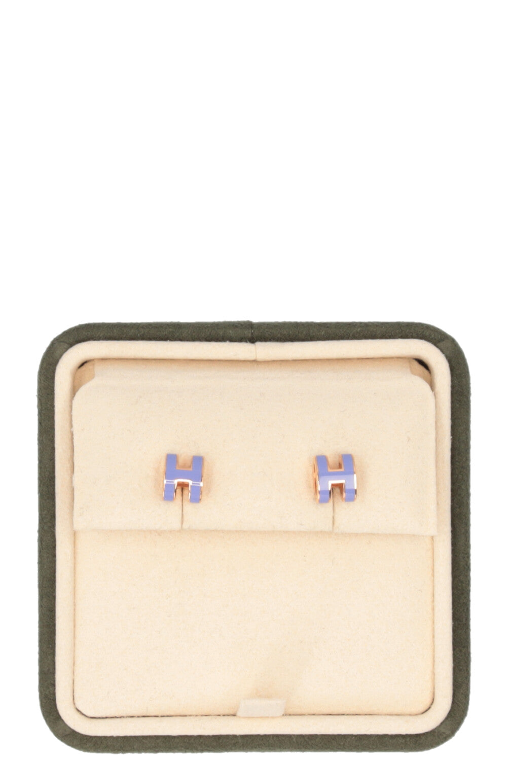 Boucles d'oreilles Mini Pop H HERMÈS Or rose Violet