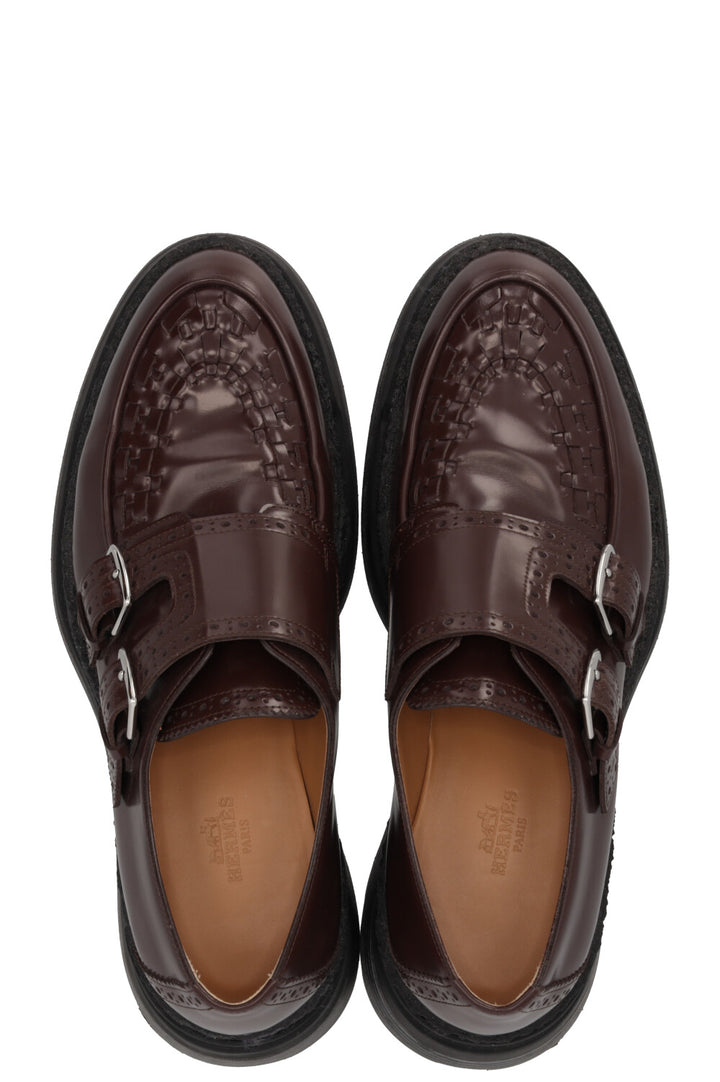 Mocassins à boucle HERMÈS en cuir marron