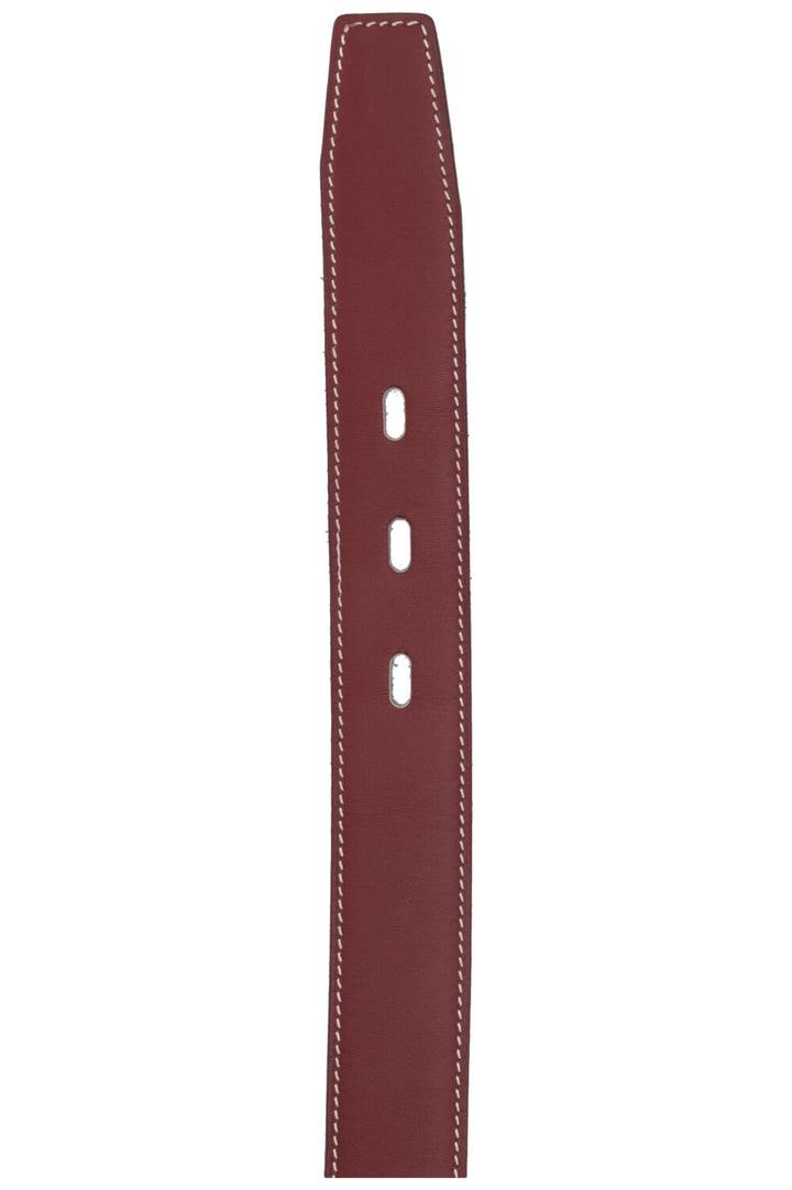 HERMÈS Mors Reversible Belt Leather Green Burgundy