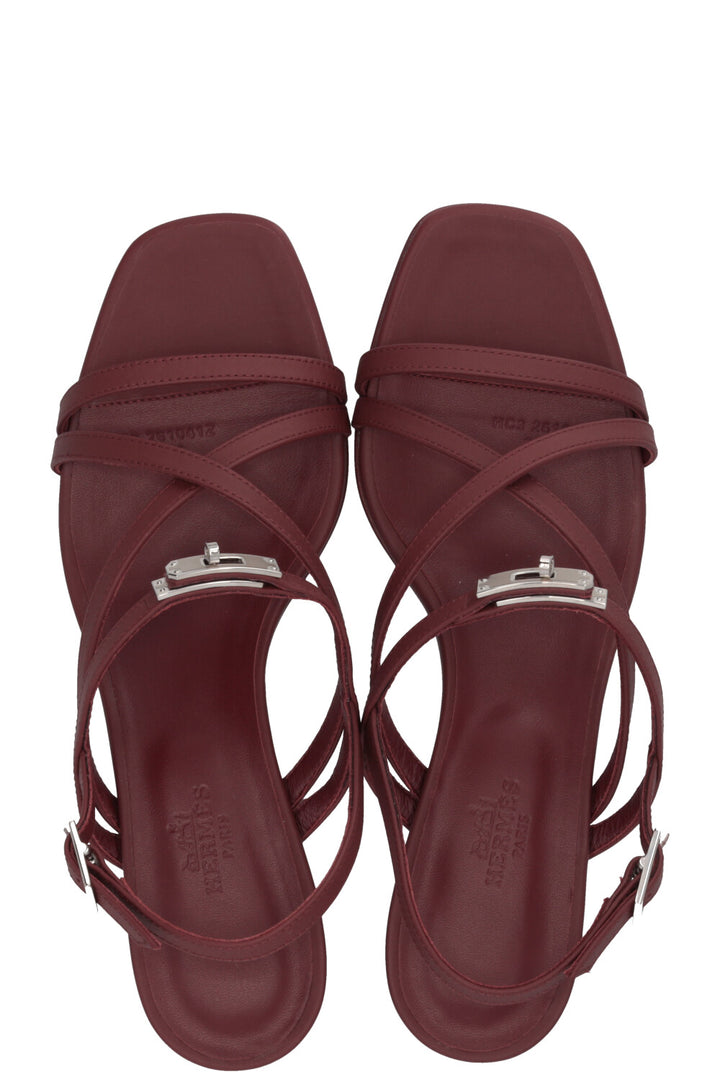HERMÈS Muse 40 Sandals Rouge H