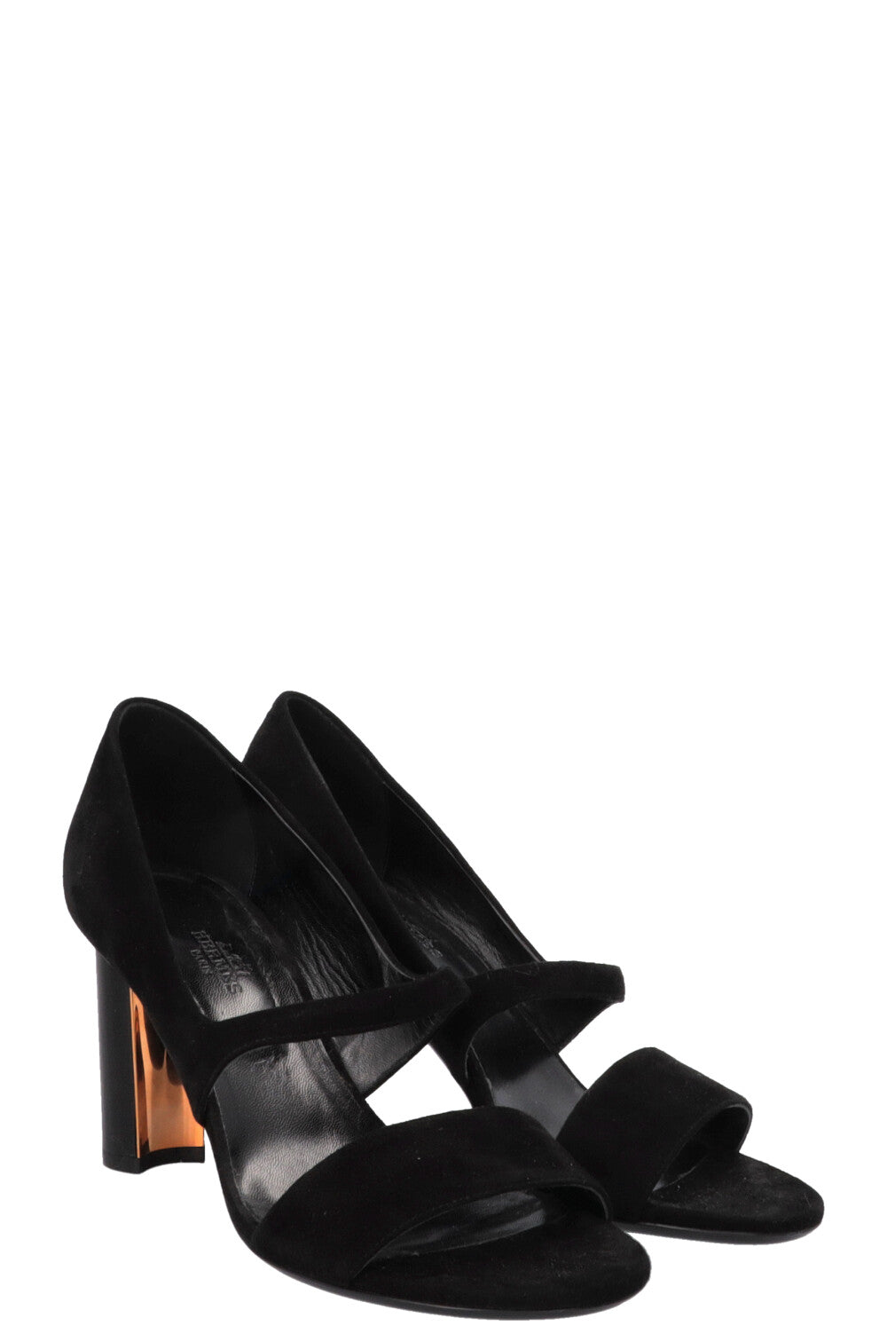HERMÈS Muse Heels 80 Suede Black