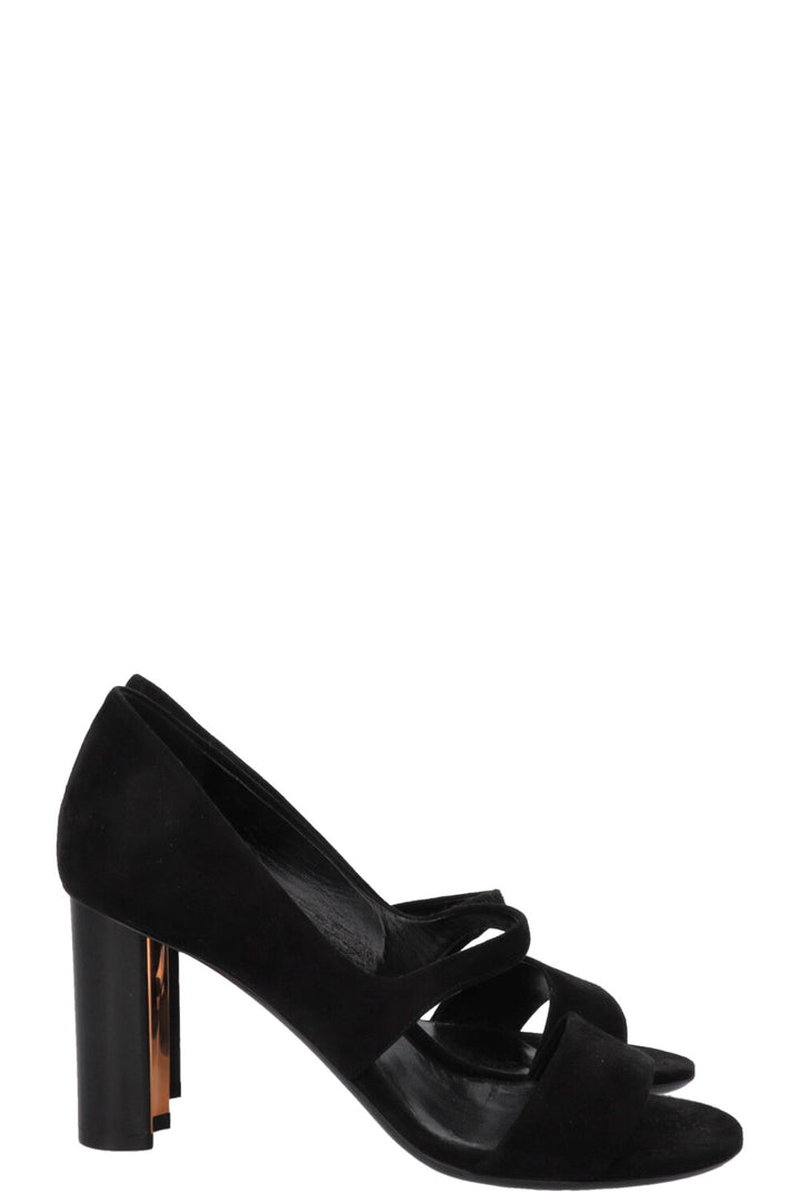 HERMÈS Muse Heels 80 Suede Black