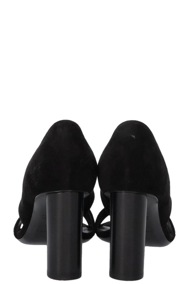 HERMÈS Muse Heels 80 Suede Black