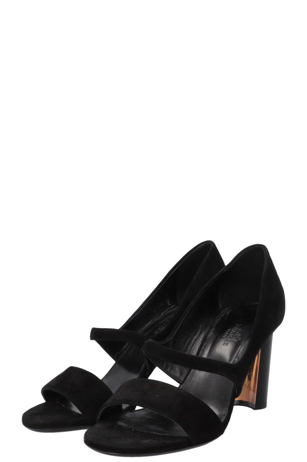 HERMÈS Muse Heels 80 Suede Black