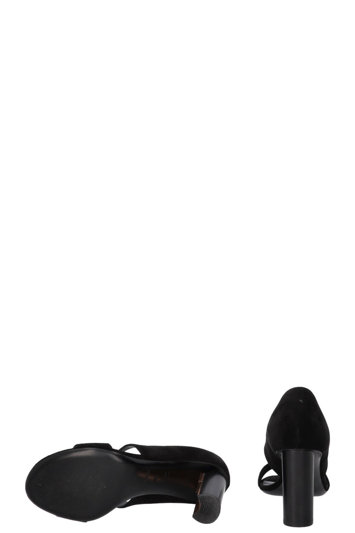 HERMÈS Muse Heels 80 Suede Black