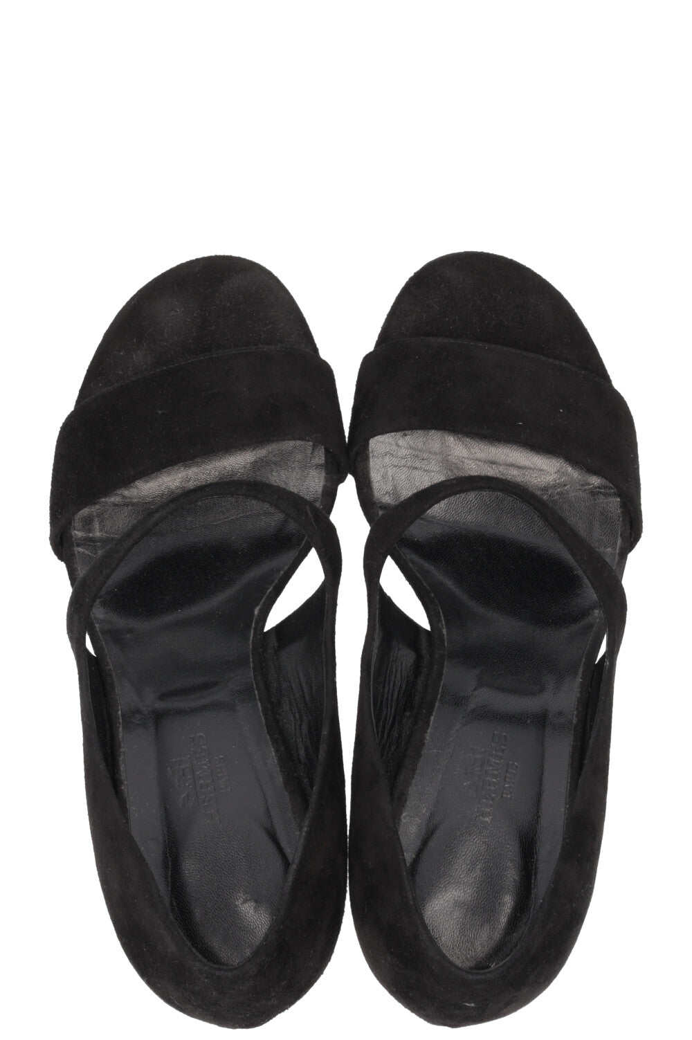 HERMÈS Muse Heels 80 Suede Black