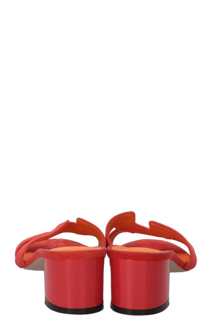 HERMÈS Sandales Oasis Daim Orange