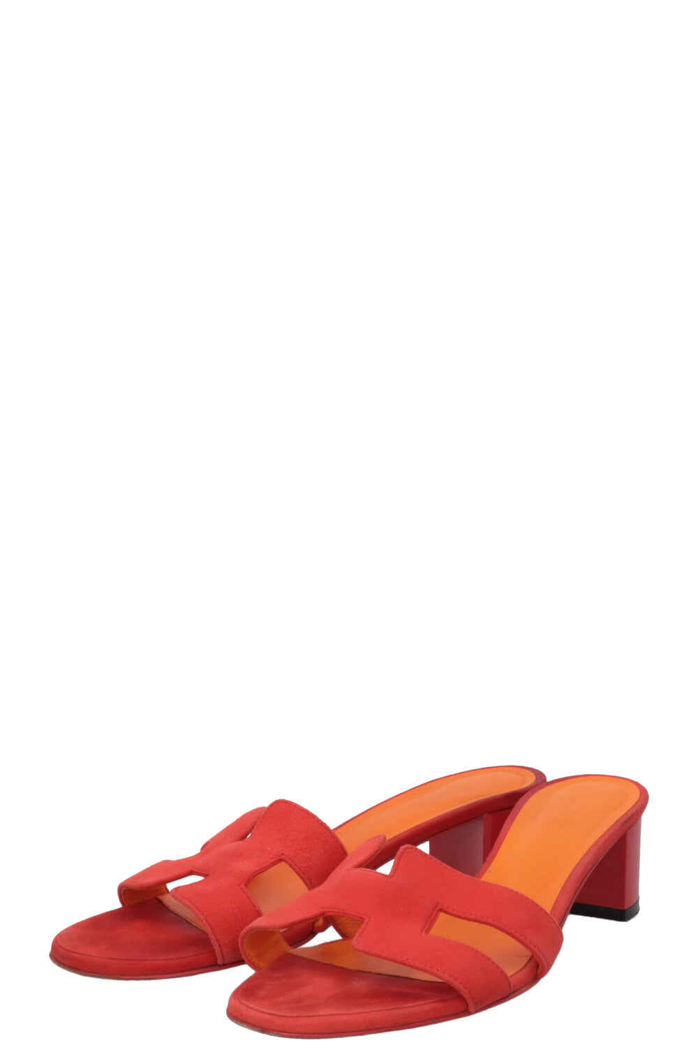 HERMÈS Sandales Oasis Daim Orange