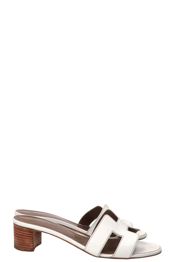 Mules HERMÈS Oasis en cuir blanc