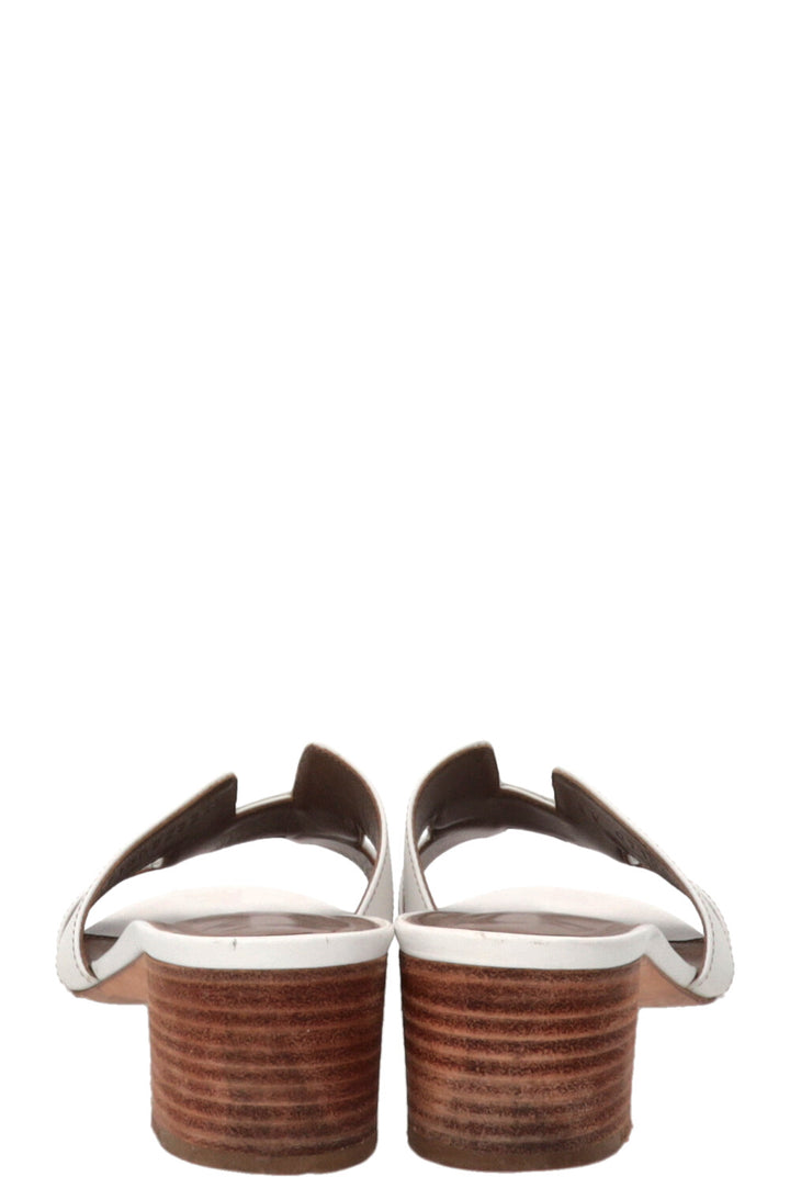 Mules HERMÈS Oasis en cuir blanc