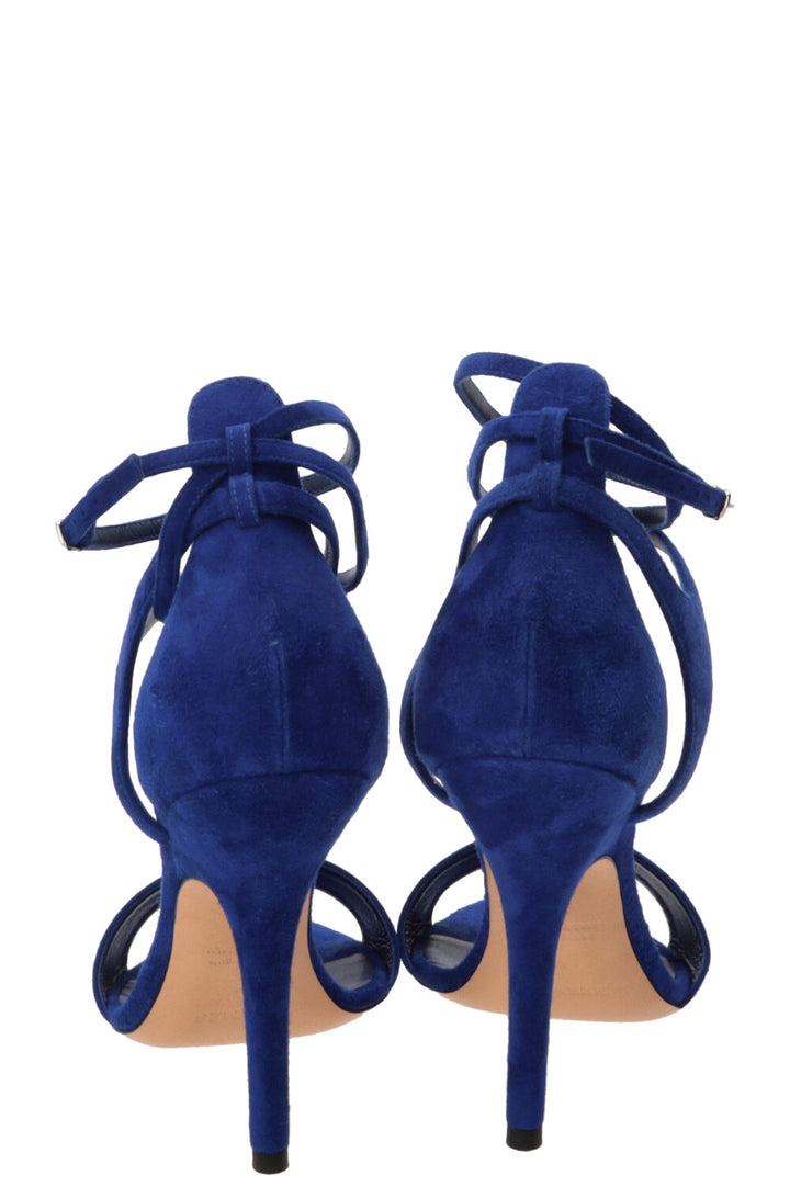 HERMÈS Odalisque Sandals Suede Blue