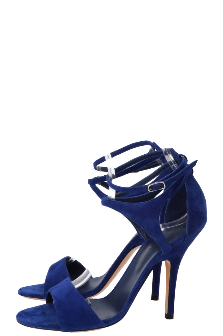 HERMÈS Odalisque Sandals Suede Blue