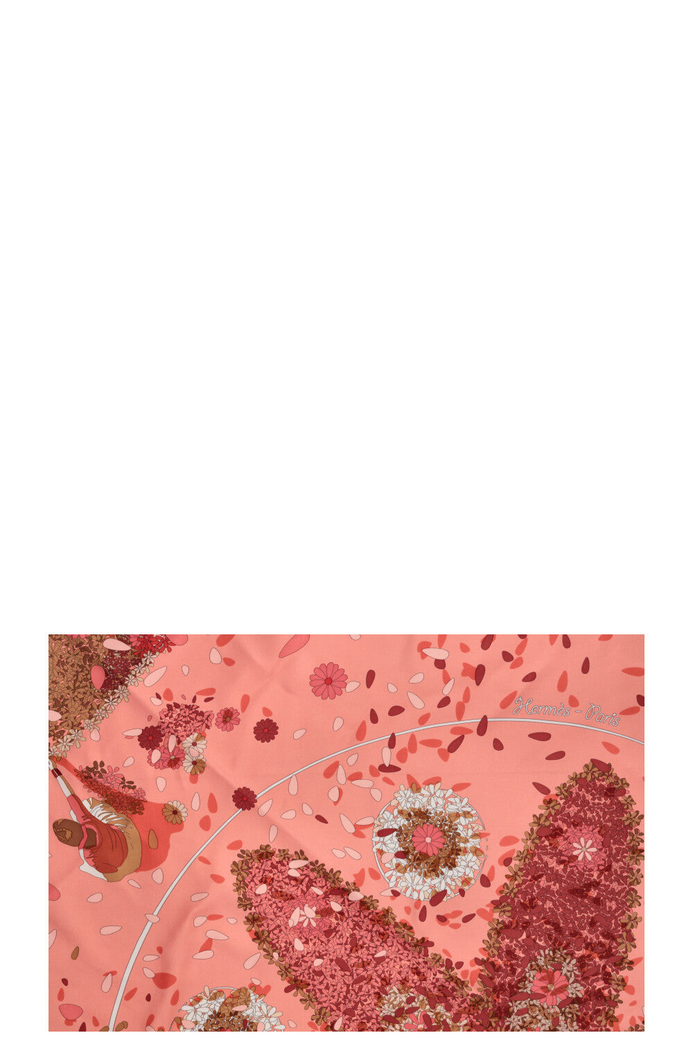 HERMÈS Carré 90 Offrandes Du Jour en soie rose