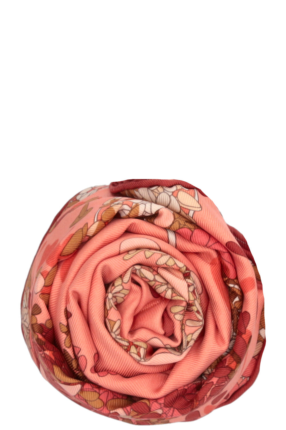 HERMÈS Carré 90 Offrandes Du Jour en soie rose