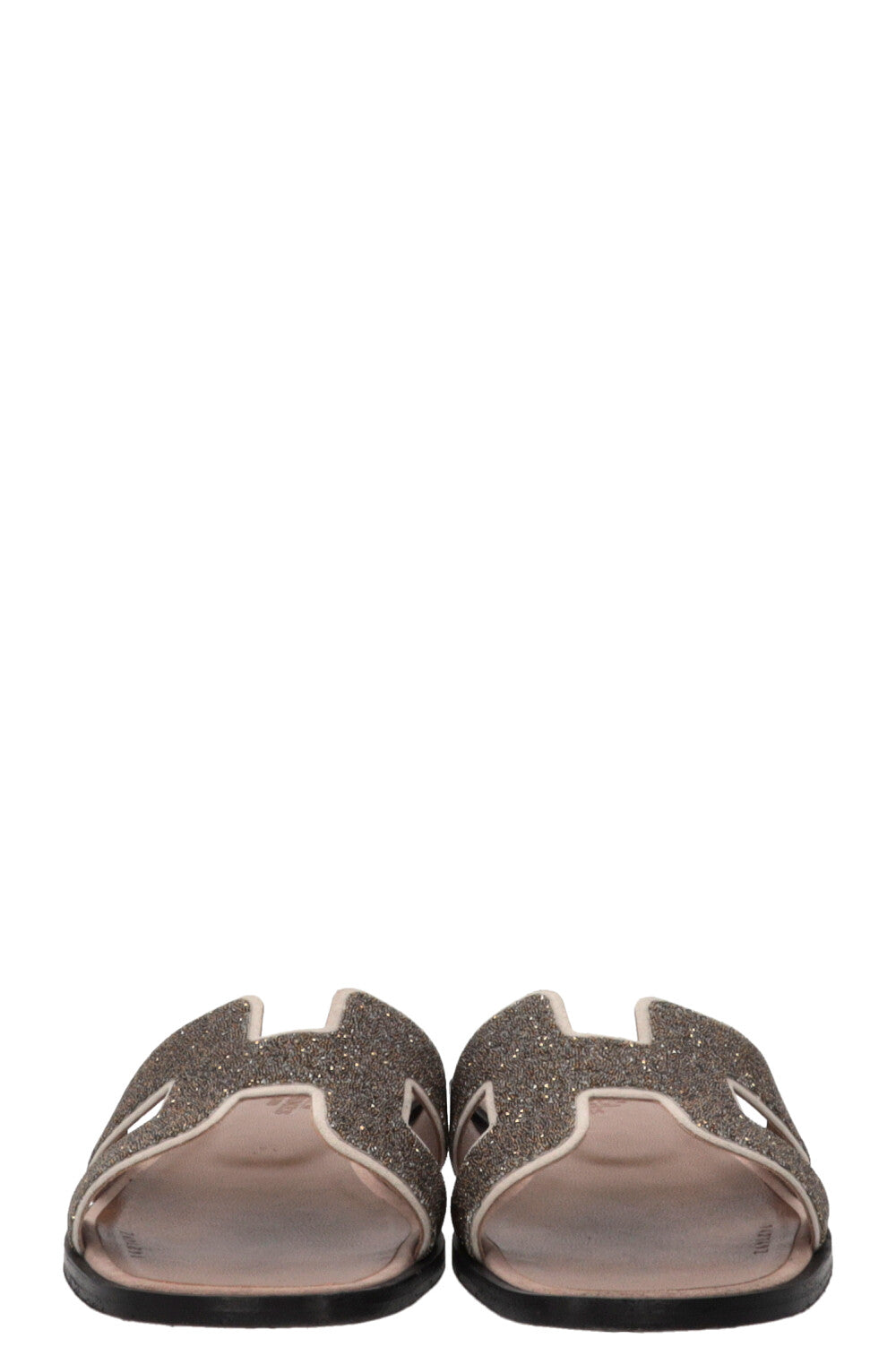 HERMÈS Oran Flats Glitter Silver Gold
