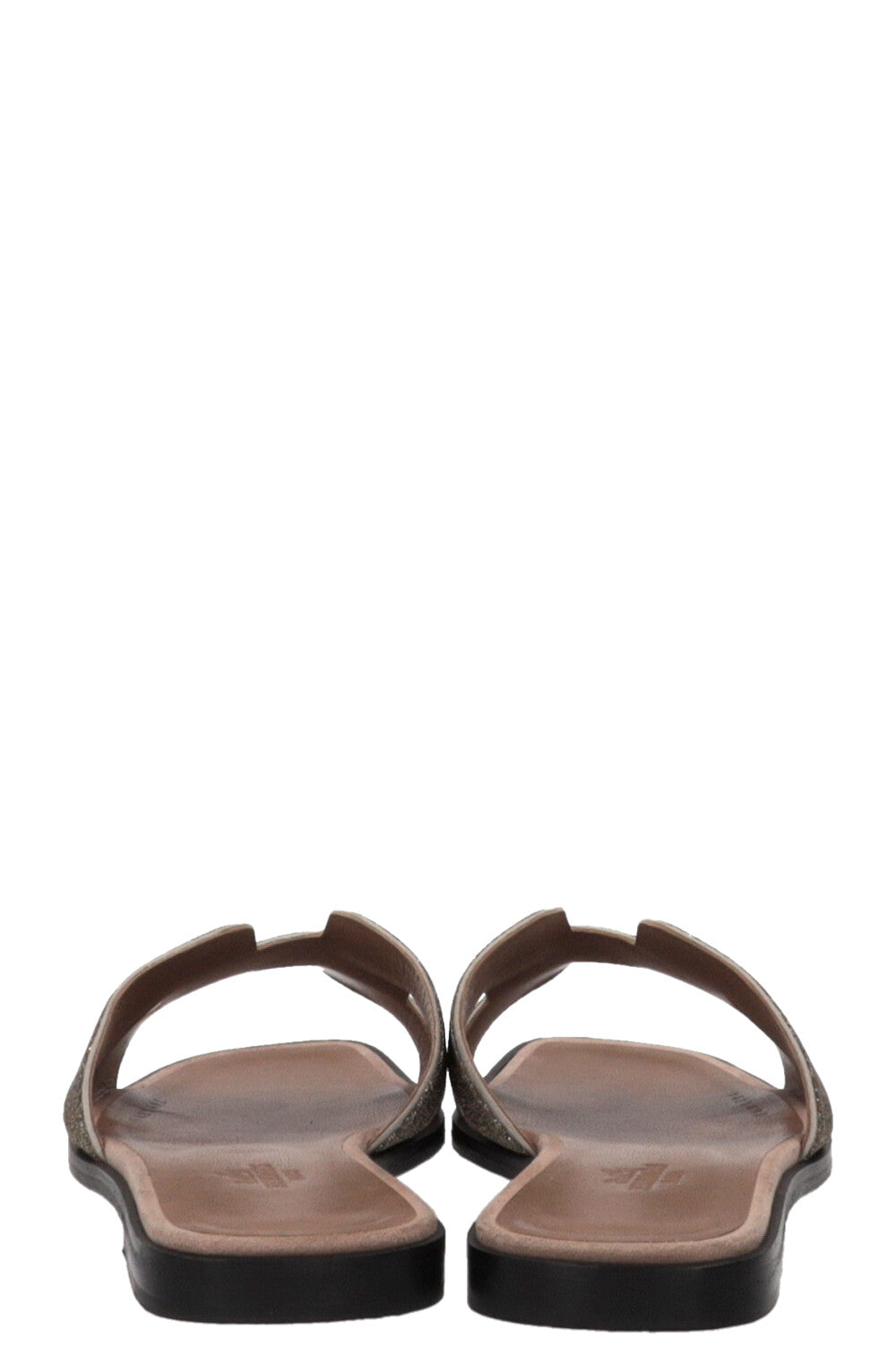 HERMÈS Oran Flats Glitter Silver Gold