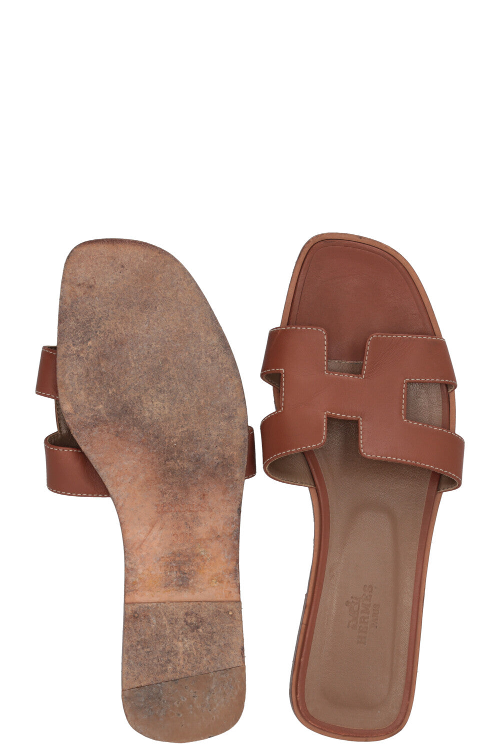 HERMÈS Oran Sandals Gold