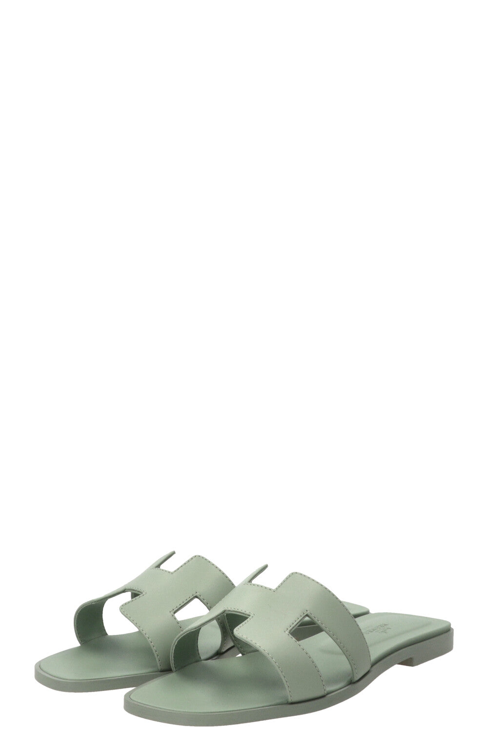 HERMÈS Oran Slides Pale Sage