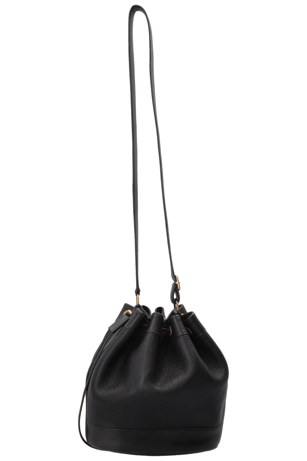 HERMÈS PM Market Bucket Bag Clemence Leather Noir