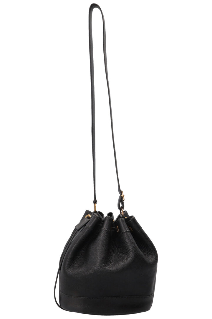 HERMÈS PM Market Bucket Bag Clemence Leather Noir