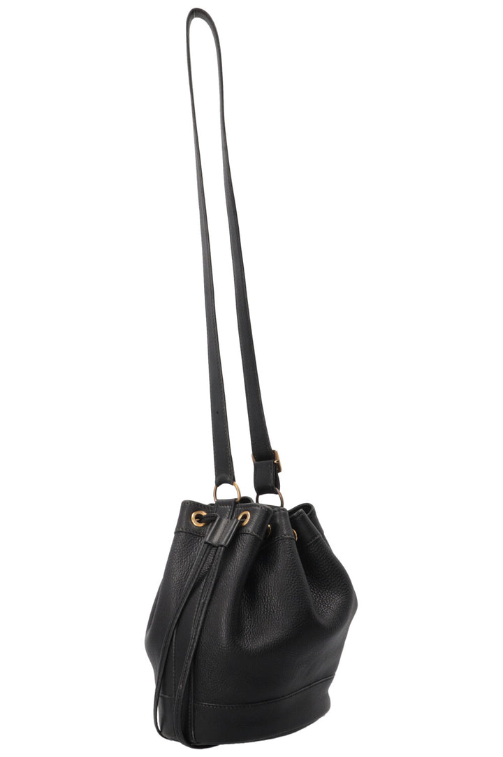 HERMÈS PM Market Bucket Bag Clemence Leather Noir