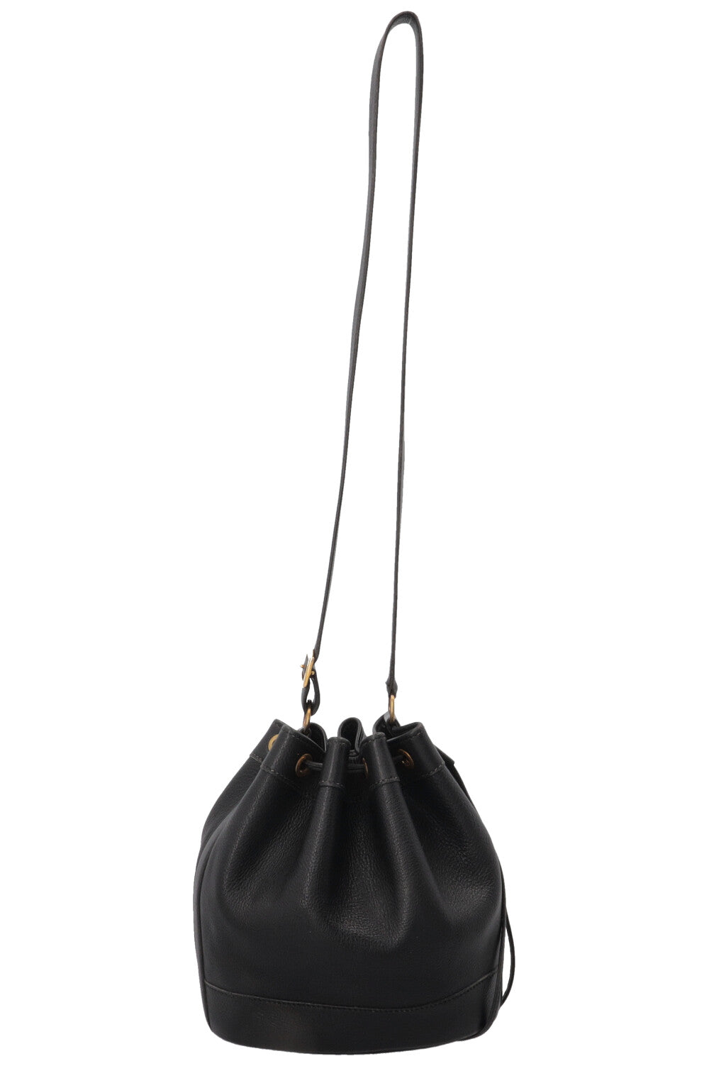 HERMÈS PM Market Bucket Bag Clemence Leather Noir