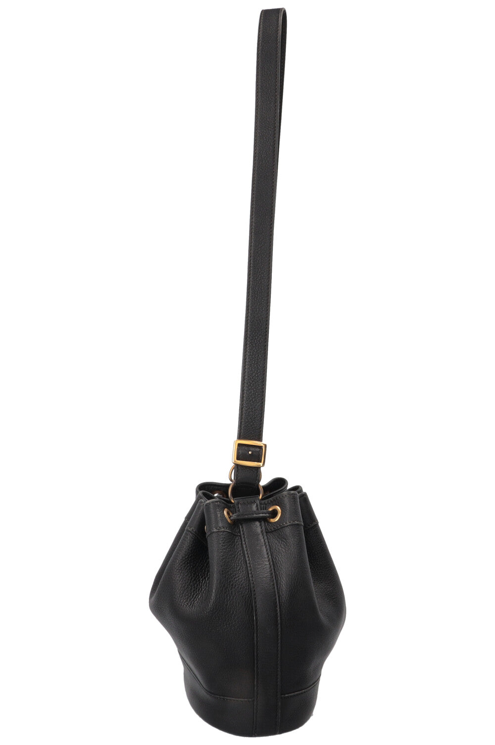 HERMÈS PM Market Bucket Bag Clemence Leather Noir