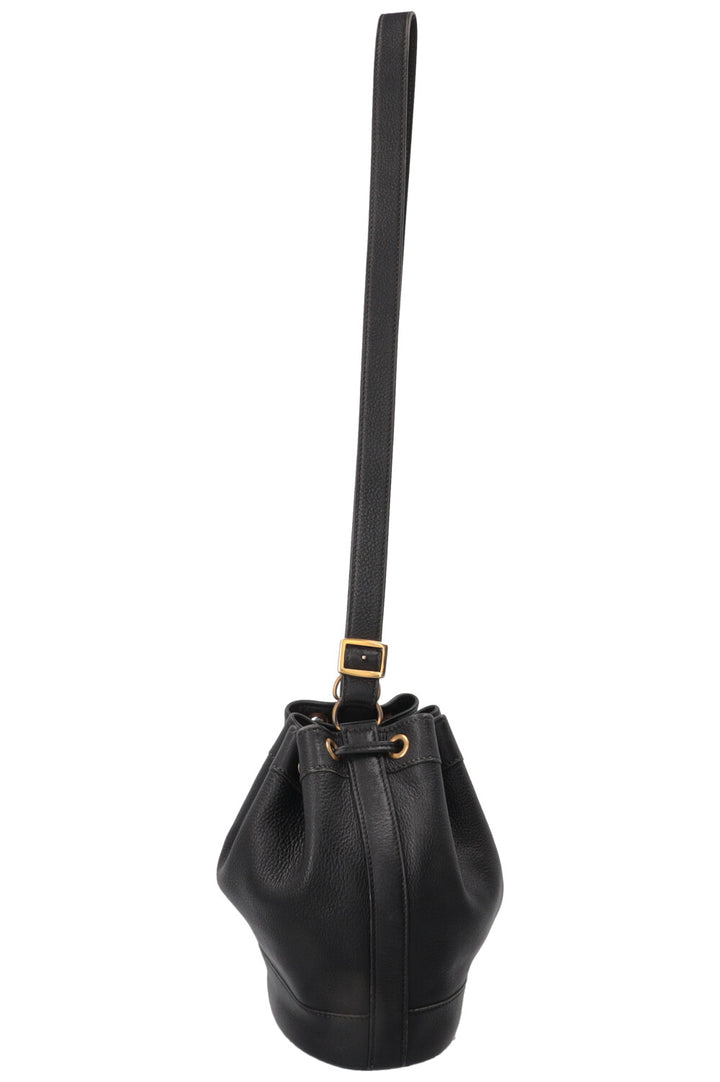 HERMÈS PM Market Bucket Bag Clemence Leather Noir