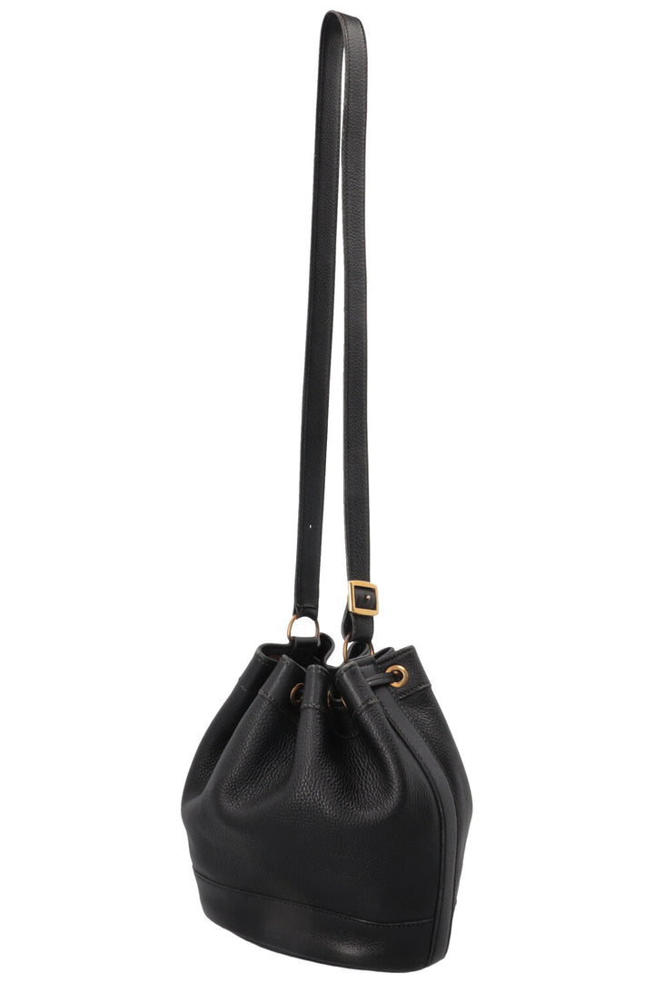 HERMÈS PM Market Bucket Bag Clemence Leather Noir