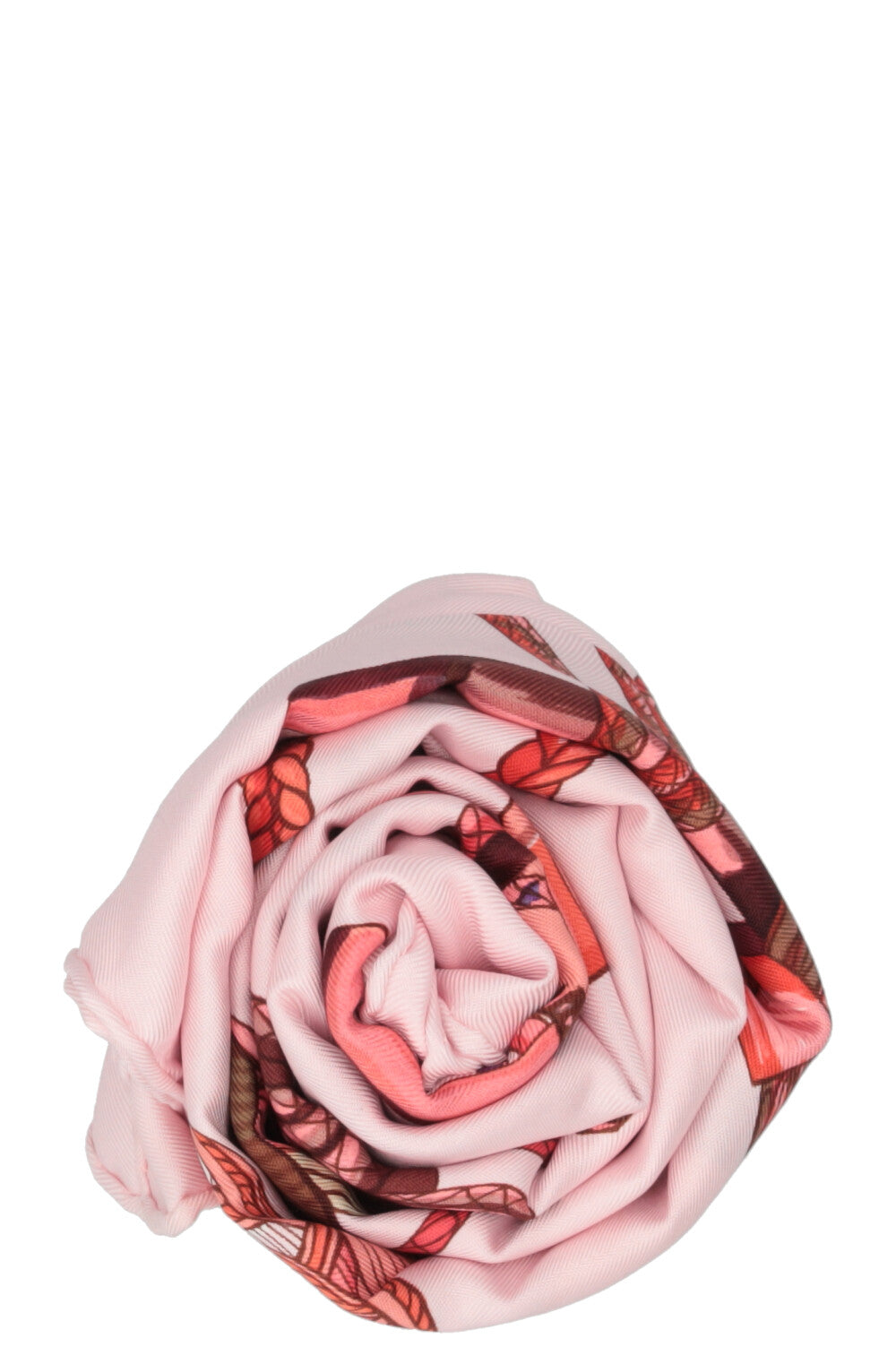 HERMÈS Passementerie 90 Carré Silk Pink