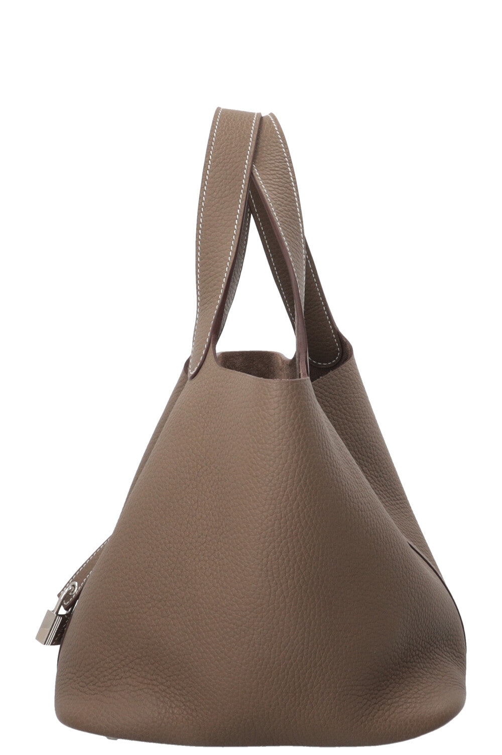 HERMÈS Picotin 22 Clemence Leather Etoupe