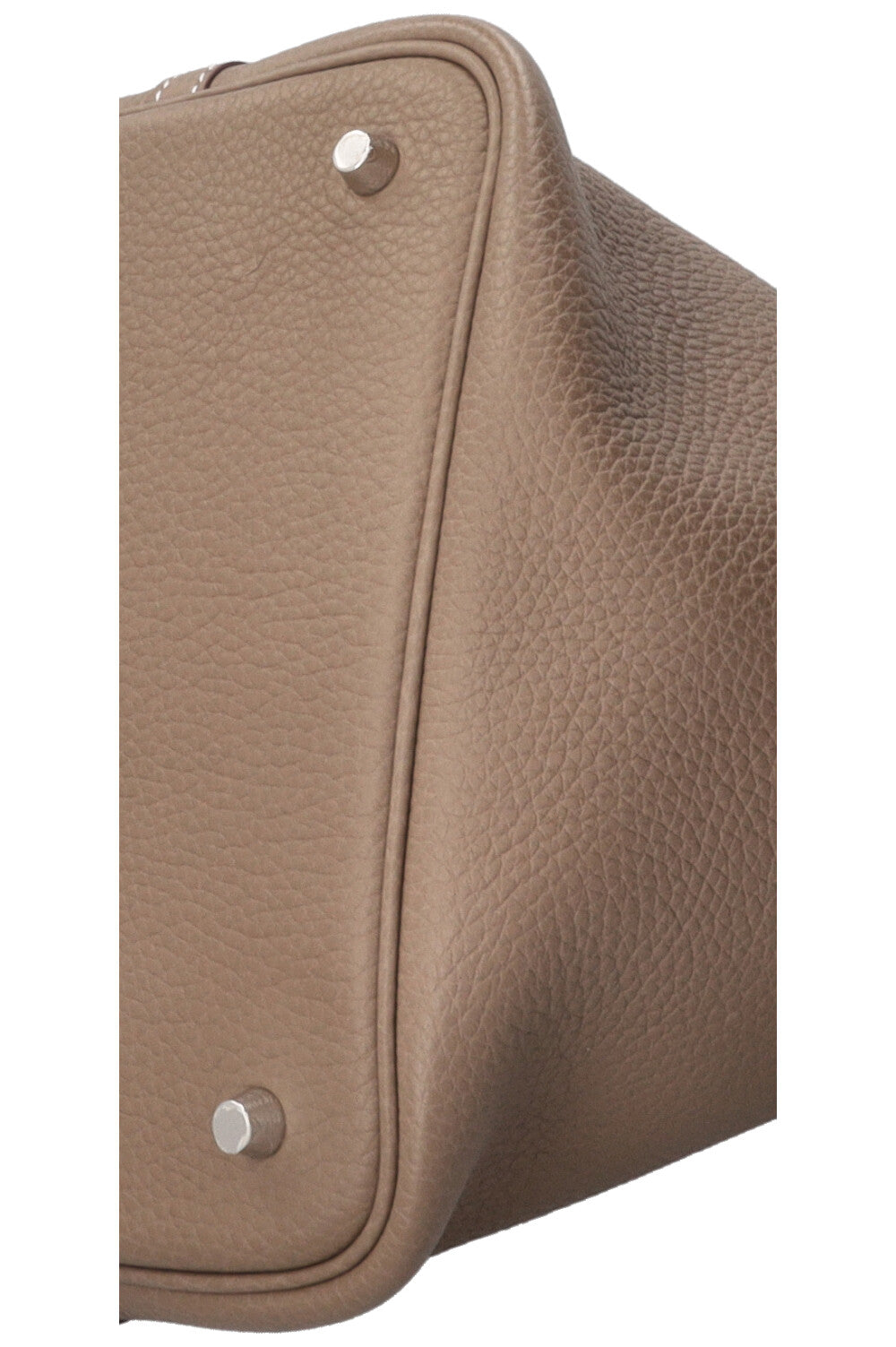 HERMÈS Picotin 22 Clemence Leather Etoupe