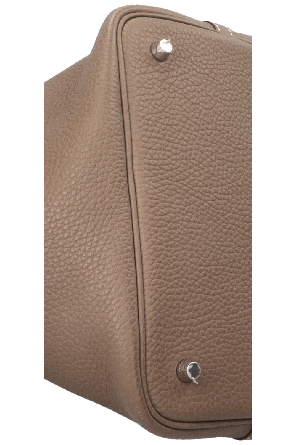 HERMÈS Picotin 22 Clemence Leather Etoupe