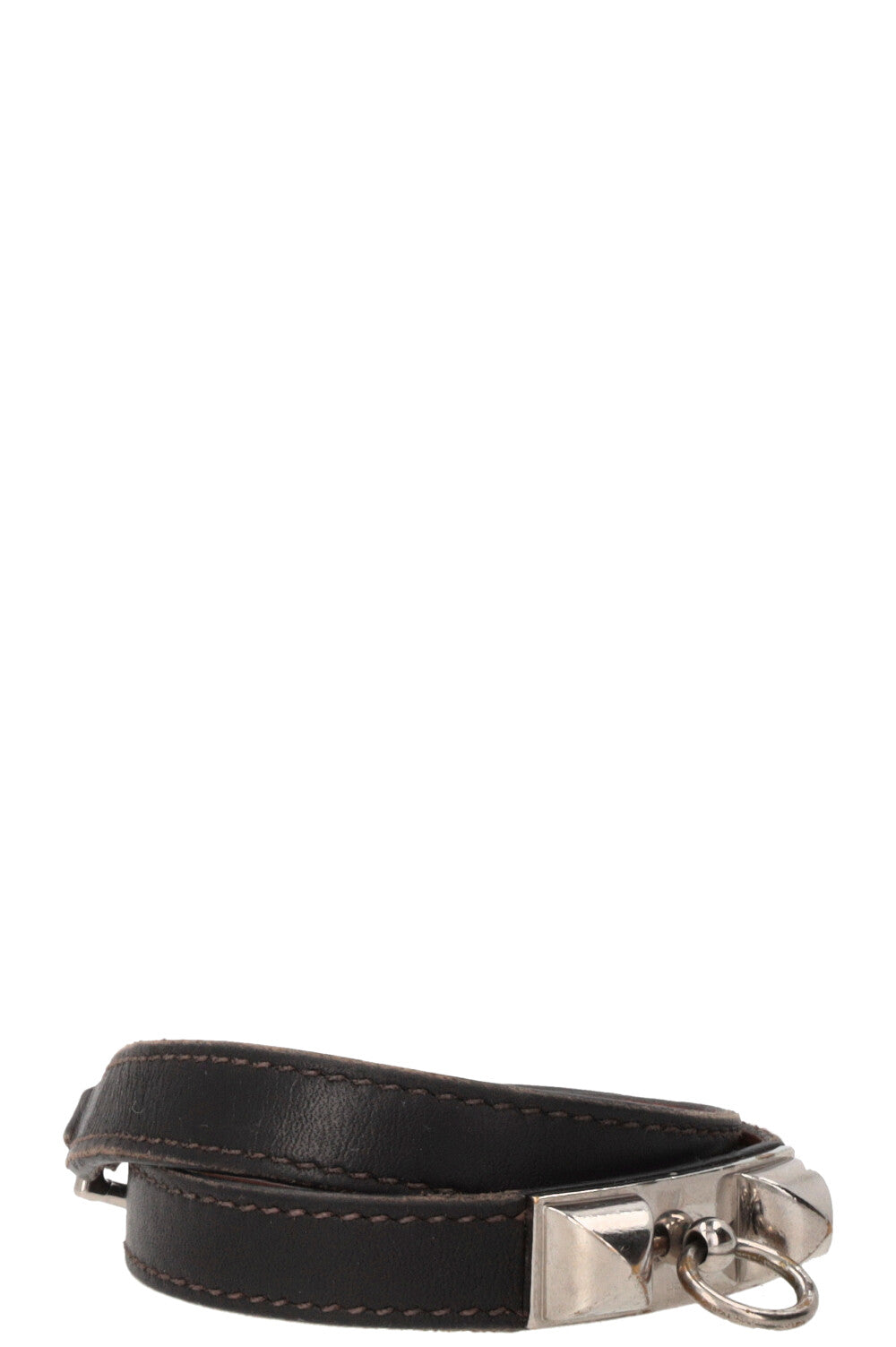 Bracelet HERMÈS Rivale Double Tour marron PHW