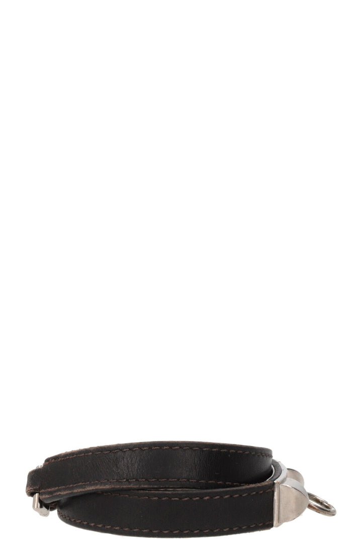 Bracelet HERMÈS Rivale Double Tour marron PHW