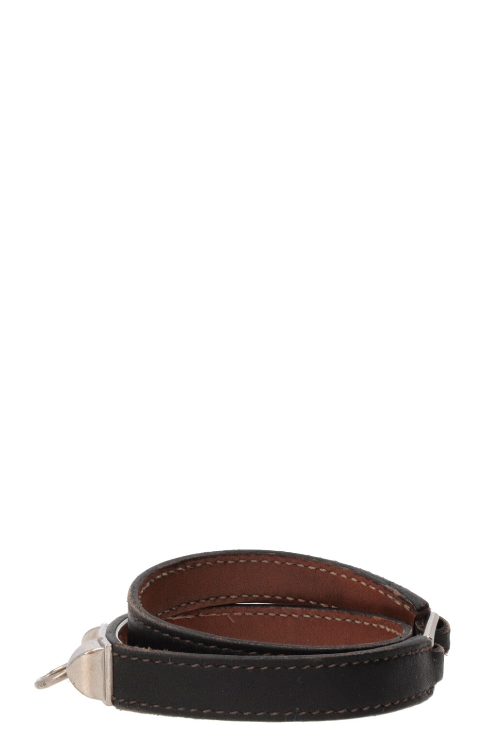 Bracelet HERMÈS Rivale Double Tour marron PHW