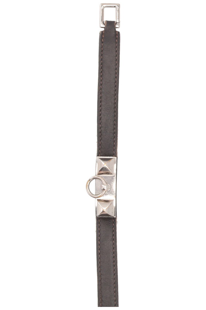 Bracelet HERMÈS Rivale Double Tour marron PHW
