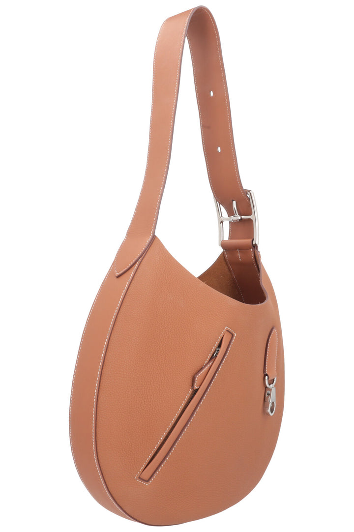 HERMÈS Sac Arçon en cuir Togo doré