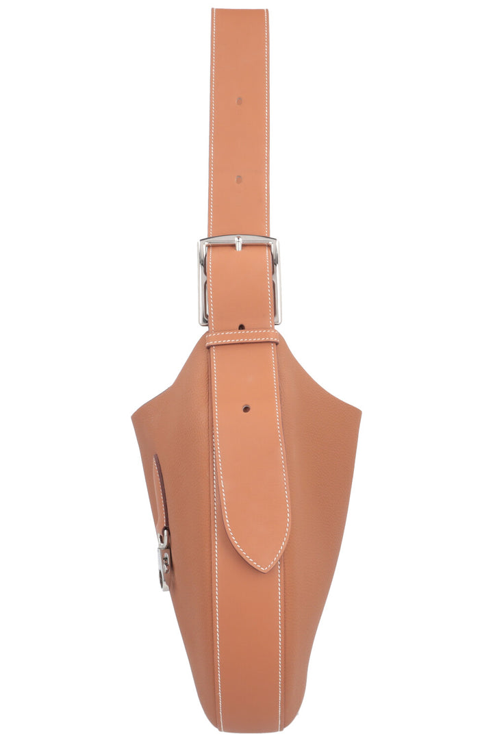 HERMÈS Sac Arçon en cuir Togo doré