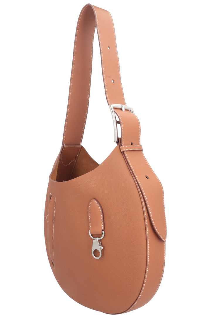 HERMÈS Sac Arçon en cuir Togo doré
