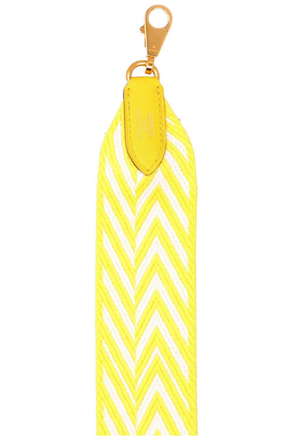 HERMÈS Sangle Zigzag 50 mm Strap Yellow White