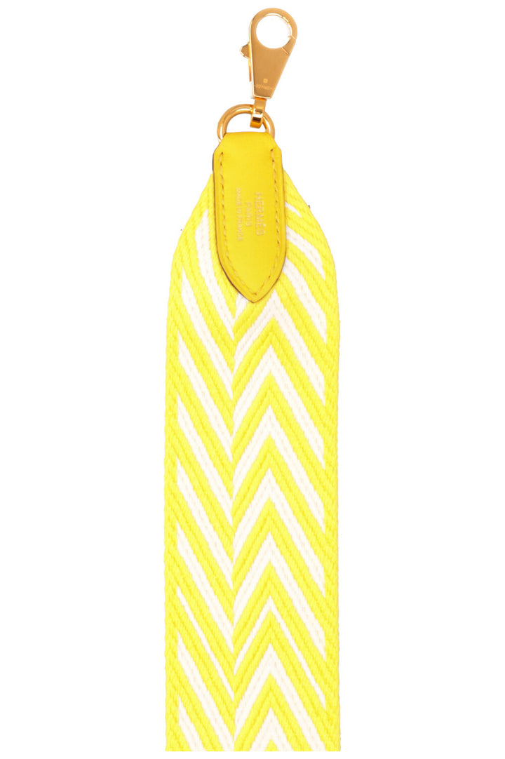 HERMÈS Sangle Zigzag 50 mm Strap Yellow White
