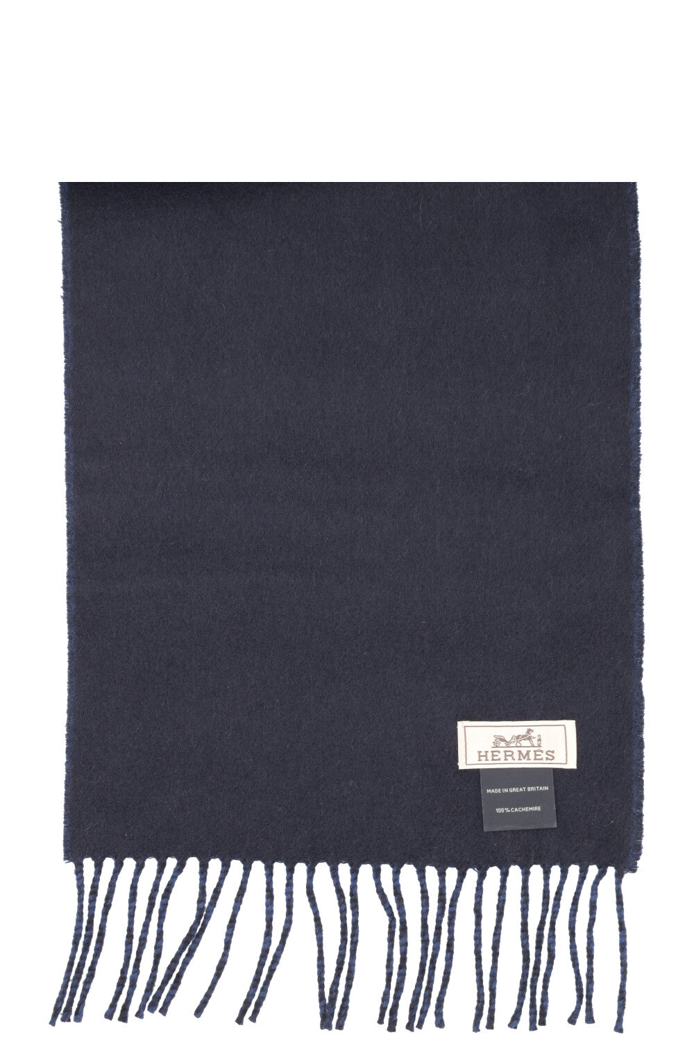 HERMÈS Cashmere Scarf Blue