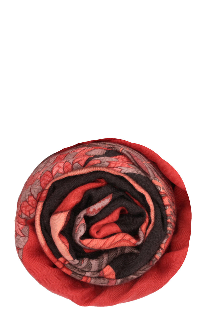 HERMÈS Selle d'Apparat Marocaine Scarf 140 Cashmere Red